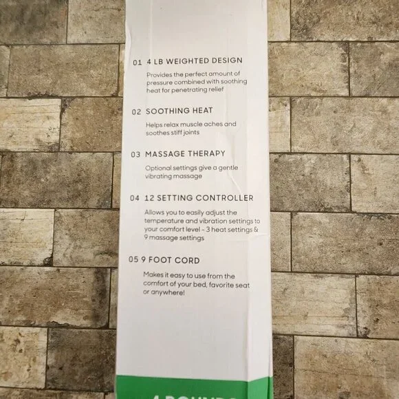 Sharper Image Massage Weighted Heating Pad - Picture 6 of 7